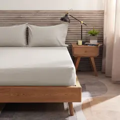 DISTRIHOGAR - Set Sábana Ajustable Más Fundas 400 hilos Algodón Sencillo