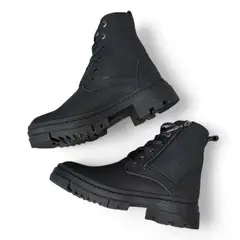 CALZADO CON ALTURA MONSERRATE - Bota en CUERO para mujer marca moreliber ref mandala negro