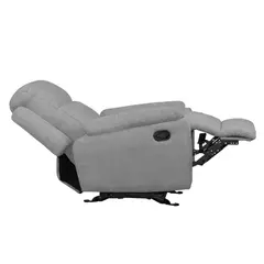 ELITE LIVING - SILLA RECLINABLE MARSELLA 1P MECEDORA MICROFIBRA PLATA