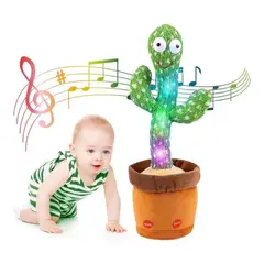 GENERICO - Juguete Peluche Muñeco Cactus Bailarín Imita Voz Recargable