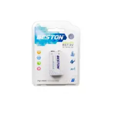 BESTON - 1 Pila Batería Cuadrada Recargable 9v