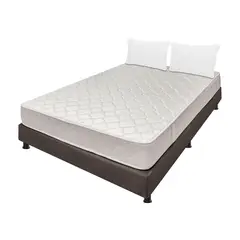 DORMILANDIA - Combo colchón semidoble espumado multisleep café base cama entera almohadas