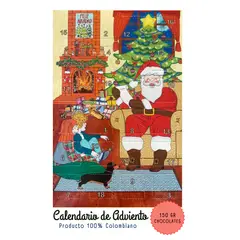 GENERICO - Calendario de Adviento Con Chocolates 150gr - Papá Noel