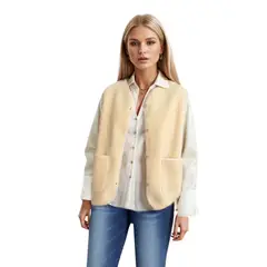 FRIOLENTA - Chaleco Ovejero Crema