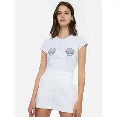 SEVEN SEVEN - Short Ajustado Para Mujer Blanco