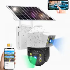 GENERICO - Cámara Ptz Exterior Solar 4g Fhd Doble Lente Doble Cobertura