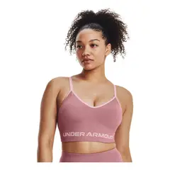 UNDER ARMOUR - Sujetador Mujer SEAMLESS LOW LONG Rosado