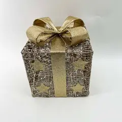 BURICA - CAJA REGALO 20CM+15L CHAMPAÑA DORADO
