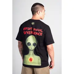 HAKISTORM - Camiseta oversized 100% algodón T-Shirt Alien Blck