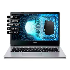 ACER - PORTATIL HD 14 AMD R5-3500U RAM 12GB 512GB SSD SILVER