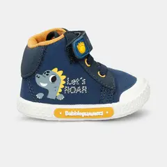 BUBBLE GUMMERS - Tenis Bebé Para Niño Bubblegummers Negro-Gris Raiden