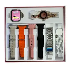 SHEN HUANG - Combo Dama Reloj Inteligente Con Reloj Análogo Mas 5 Pulsos