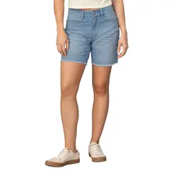 LEONISA - Bermuda de denim con bolsillos funcionales