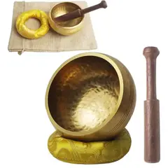 GENERICO - Cuenco Tibetano Hecho En Nepal Con Mazo Meditacion Curacion