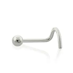AGHA JEWELRY - Titanio Piercing Nostril Curvo con Bola para Nariz
