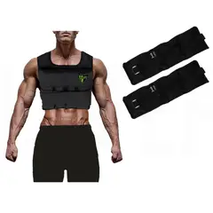 LAVEF - Chaleco Para Ejercicios 20lbs Ajustable+pesas Tobilleras 1k