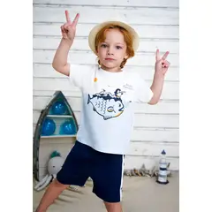 BABY PLANET - Conjunto de Camiseta y Bermuda para Bebé Niño