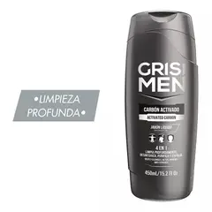 GENERICO - Jabón Líquido Corporal Masculino 4 en 1 Carbón Activado 450ml Grisi