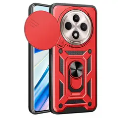 GENERICO - Funda Estuche Case Forro Slider Compatible Con Oppo Reno 12F Rojo