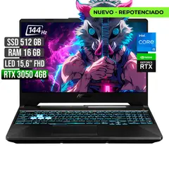ASUS - Portátil TUF Gaming F15 Intel Core I5 RTX 3050 512GB 16GB