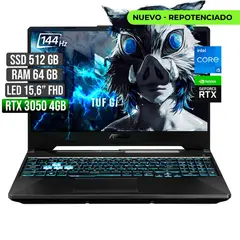 ASUS - Portátil TUF Gaming F15 Intel Core I5 RTX 3050 512GB