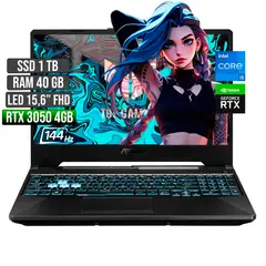 ASUS - Portátil TUF Gaming F15 Intel Core i5 RTX 3050 1TB 40GB