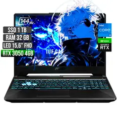 ASUS - TUF INTEL CORE I5-12500H RTX 3050 4GB SSD 1TB RAM 32GB LED 15,6 FHD 144Hz