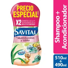 SAVITAL - Ofert Multivitaminas Shampoo 500ml Acondicionador
