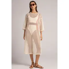 TOUCHE BALNEAIRE - Cover up largo en malla con amarre en espalda Ref.0A65051