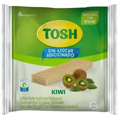 TOSH - Galleta Wafer Kiwi Sin Azucar X 6Und X 162G