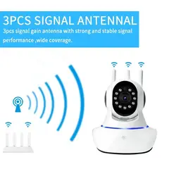 GENERICO - Cámara De Seguridad 3 Antenas Wifi, 360°