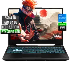 ASUS - TUF INTEL CORE I5-12500H RTX 3050 4GB SSD 4TB RAM 64GB LED 15,6 FHD 144Hz