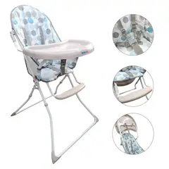 BABY ON - Silla Comedor Alimentación Bebe Niño Plegable Con Cinturón