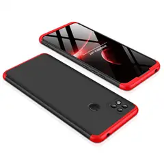 GENERICO - Funda Carcasa Estuche Protector Para Redmi 9C Negro con Rojo
