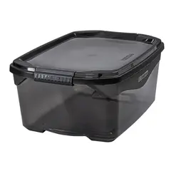 SANREMO - Caja Organizadora De Plastico 20L Negro Traslúcido