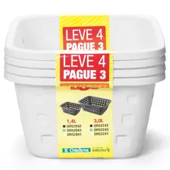 ORDENE - Juego De Canastos Blanco 14Lt Lleve 4 Pague 3