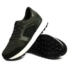 VIAR - Tenis en Cuero Para Hombre Erick04 Verde