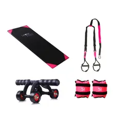 LAVEF - Colchoneta+pesas tobilleras+correa suspension+ rueda abdomin