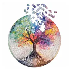 INGENIO - Rompecabezas 500 Piezas Arbol De La Vida Madera Redondo