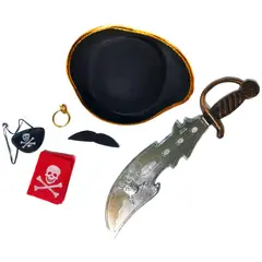 GENERICO - Accesorios Para Disfraz De Pirata Para Niños Parche Sombrero