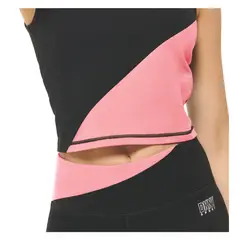 DKNY - Top Deportivo Negro con Rosa Para Mujer