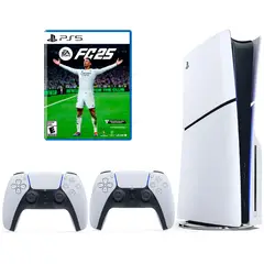 PLAYSTATION - Consola 5 Slim 1tb Con 2 Controles y Juego Fc 25 Ps5 Fisico