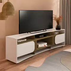 BERTOLINI - Mueble para TV 86 en MPD 220cm pino con blanco-