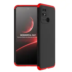 GENERICO - Funda Carcasa Estuche Protector Para Redmi 10C Negro con Rojo