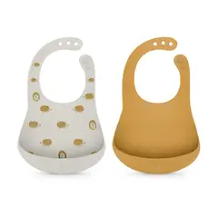 SUAVINEX - Pack De Baberos De Silicona Colour Essence Amarillo