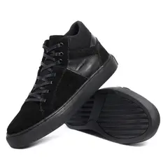 VIAR - Tenis Bota en Cuero Para Hombre Fiodor03 Negro