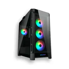 COUGAR - Caja Duoface Pro Vidrio Templado + 4 Fan Argb Negra