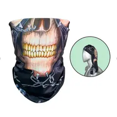FITNESS - Cuello Deportivo Largo Balaclava Ciclismo Bandana Ghost Rider En Licra