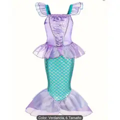 GENERICO - Disfraz sirena niña talla 4 disfraz sirenita ariel