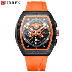 CURREN - Reloj Modelo 8443 Deportivo Casual - Naranja